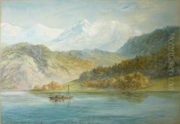 Lake Of Lucerne Oil Painting by John Jessop Hardwick