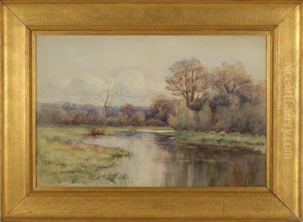 Impressionist Landscape Oil Painting by Melbourne Havelock Hardwick