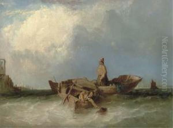 A Fresh Breeze: Scene On The British Coast by William Noble Hardwick