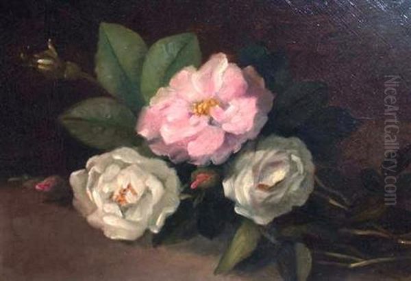 Cherokee Roses Oil Painting by Anna Elizabeth Hardy