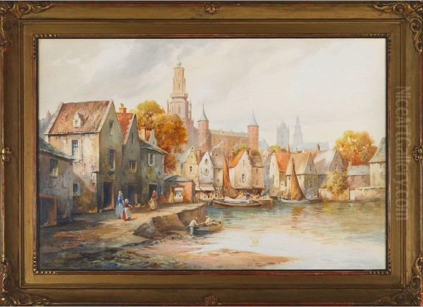 A Picturesque Corner In Holland Oil Painting by Cyril Hardy