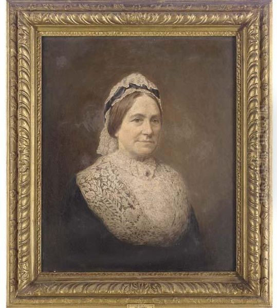 Portrait Of Eliza Georgina Lacon (1815-1883) Oil Painting by Dorofield Hardy