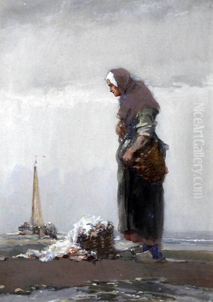 The Fish Wife Oil Painting by Dudley Hardy