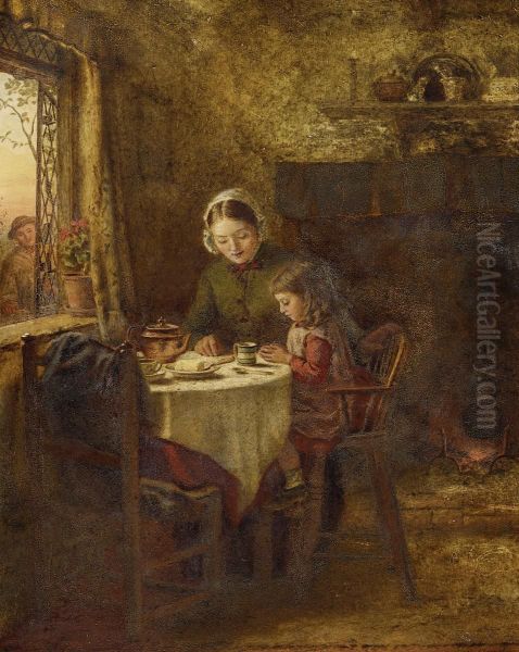 The Peasants Home Oil Painting by George Hardy