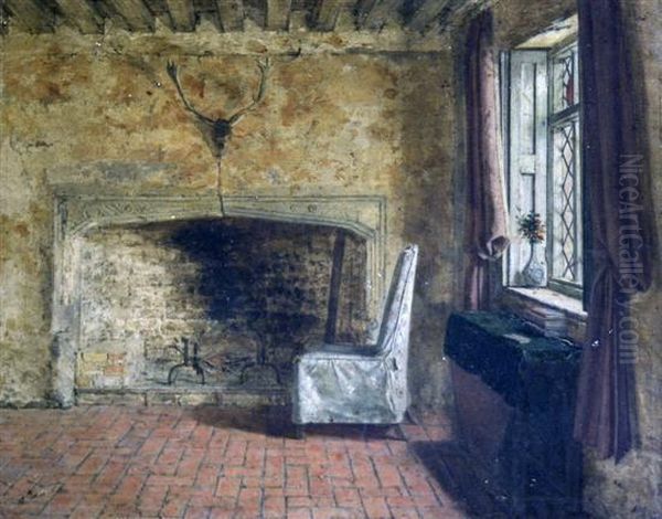 Cottage Interior Oil Painting by George Hardy