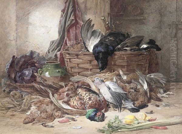 The Gamekeeper's Parlour Oil Painting by James Jnr Hardy