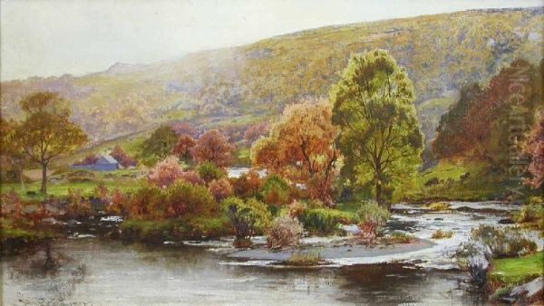 On The Conway, North Wales Oil Painting by Julius Hare