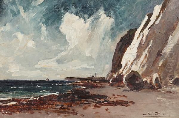 From Dover To Folkestone Oil Painting by Julius Hare