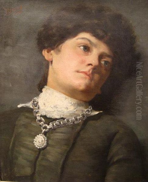 Portrait Of A Young Lady Oil Painting by Saint George Hare