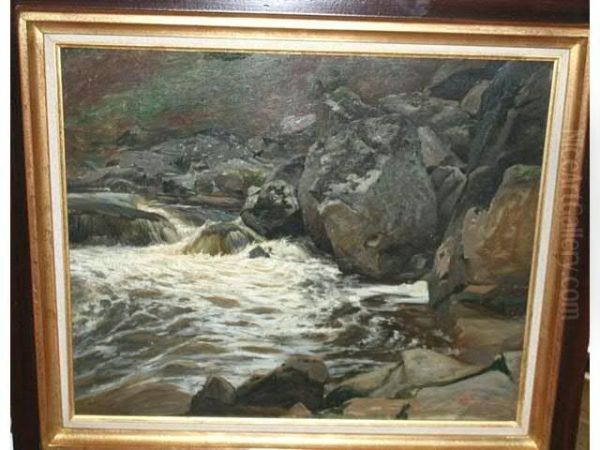 Le Torrent Oil Painting by Ernest Hareux