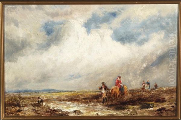 Irish Peasants Going To Market Oil Painting by Edward Hargitt