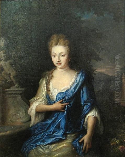 A Portrait Of A Lady Oil Painting by Daniel Haringh