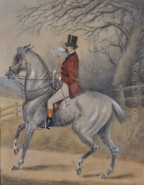 Gentleman On Horseback Oil Painting by Fairlie Harmar