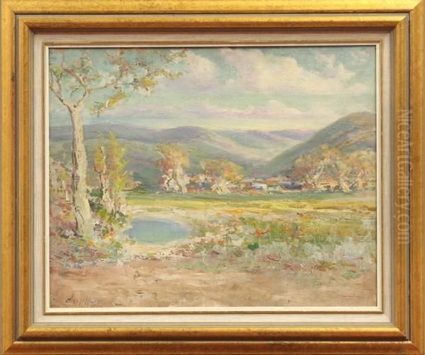 ''santa Clara Valley Near Almaden, 
California'' Oil Painting by Charles Henry Harmon