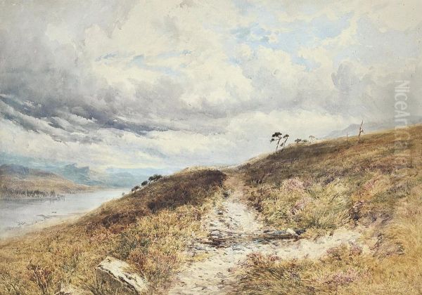 A Heathland Path Oil Painting by Henry Andrew Harper