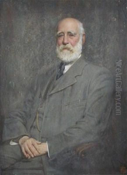 Portrait Of An Elderly Gentleman by Edward Steel, Harper Jnr.