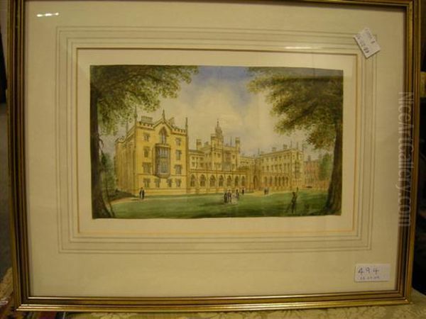 St John's College Oil Painting by Richard Bankes Harraden