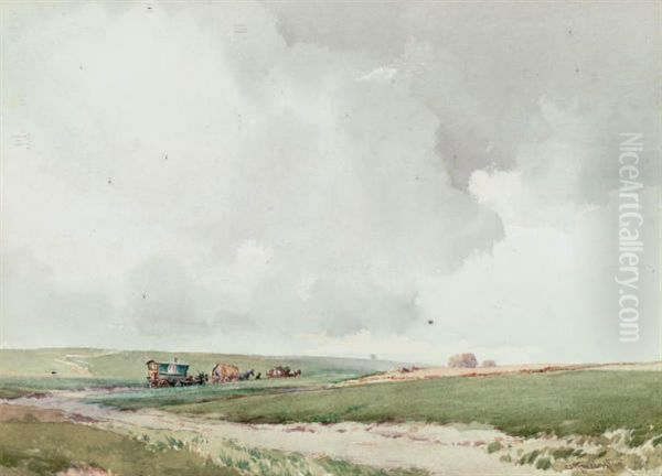 The Downs Oil Painting by Charles Harrington