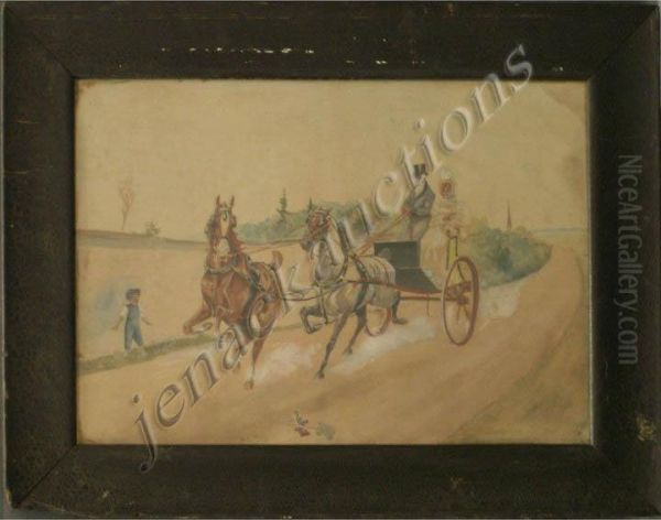 The Carriage Oil Painting by George Harrington