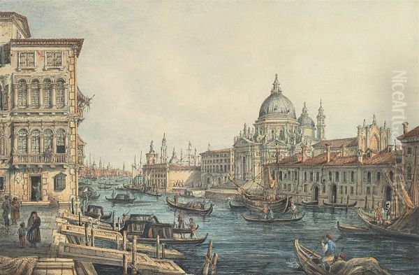 Santa Maria Della Salute Oil Painting by William Henry Harriott