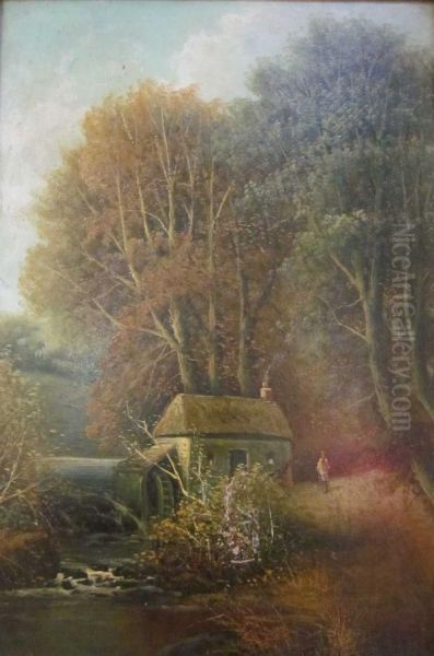 Mill Scene Oil Painting by George Harris