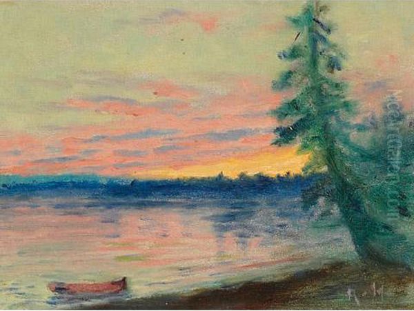 Mahone Bay, N.s. Oil Painting by Robert Harris