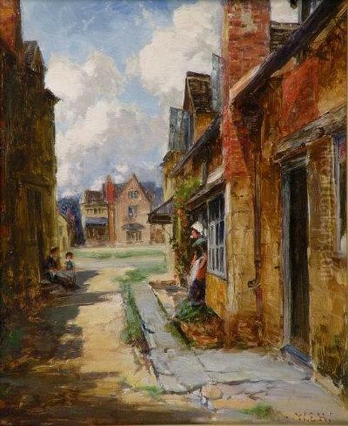 A Scene In The Cotswolds Oil Painting by William E. Harris