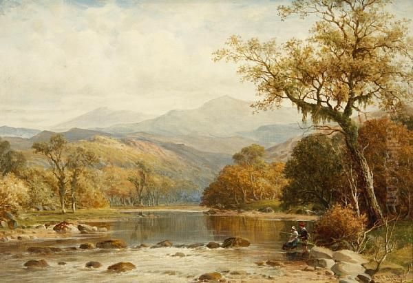 Fishing On A Welsh River by William E. Harris