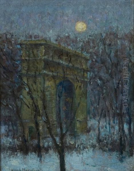 Evening, Washington Square Oil Painting by Lowell Birge Harrison