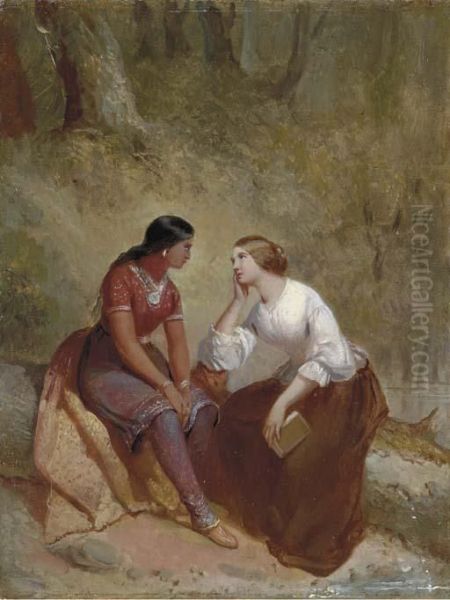 The Meeting Of Hetty And Hist Oil Painting by Tompkins Harrison Matteson