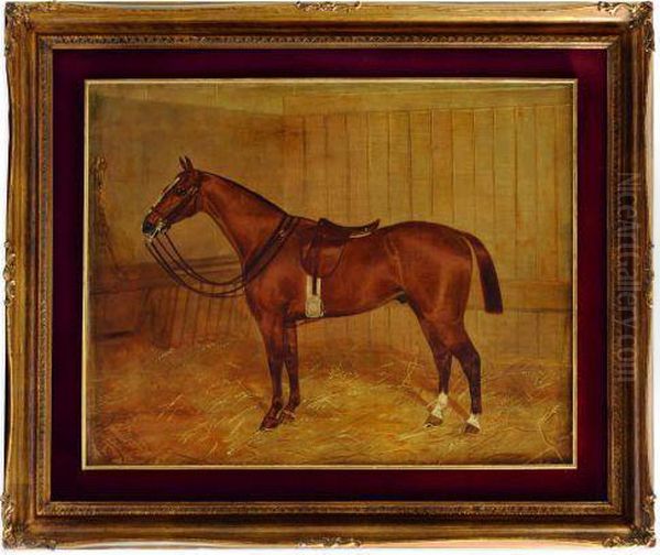 Caballo En Caballeriza Con Albardon. Oil Painting by Walter Harrowing