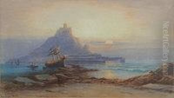 St Michael's Mount At Sunrise by Claude Montague Hart