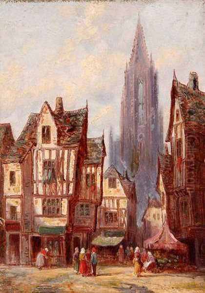 Frieburg Baden Oil Painting by Claude Montague Hart