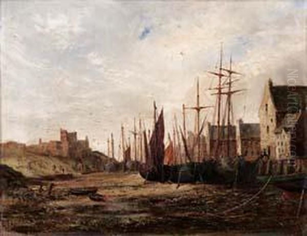 Peel Castle Oil Painting by J. Lawrence Hart