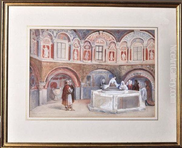 The Baptistery, Ravenna Oil Painting by Solomon Alexander Hart