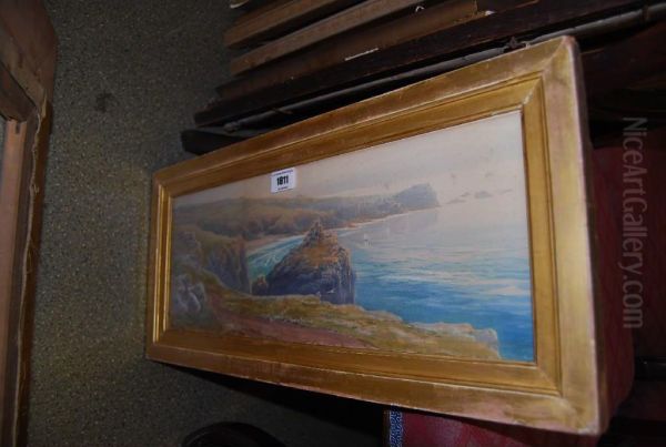 West Country Coastal View Oil Painting by Sydney E. Hart