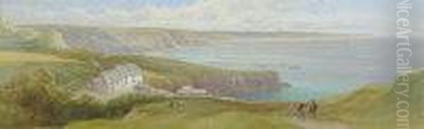 A Lizard Coast From Church Cove Oil Painting by Thomas Hart