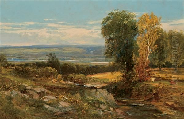 Hudson River Landscape Oil Painting by William M. Hart