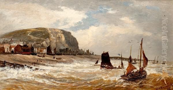 East Cliff, Hastings Oil Painting by William Howard Hart