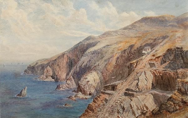 Irish Coastal Landscape Oil Painting by Henry Albert Hartland