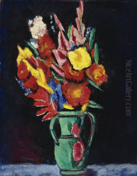 Still Life With Flowers Oil Painting by Marsden Hartley