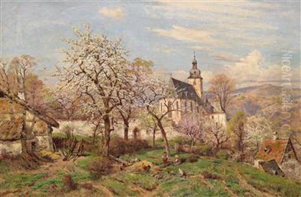 Eiffellandschaft Oil Painting by Heinrich Sen Hartung