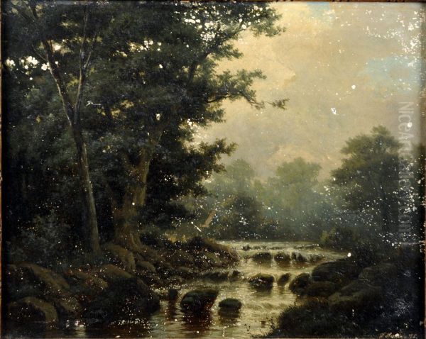 La Cascade Oil Painting by Heinrich Sen Hartung