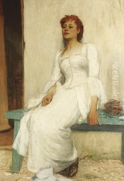 A Maiden Sat At Her Door by Charles Leonard Hartwell