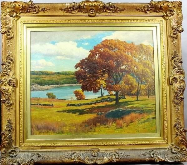 Autumn In New England Oil Painting by George Harvey