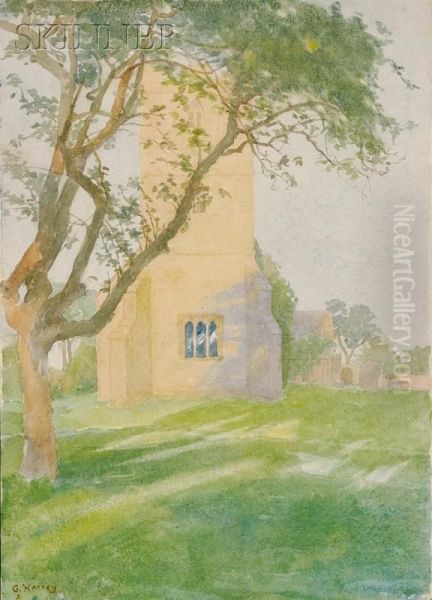 The Parish Church Of St. John The Baptist Oil Painting by George Harvey