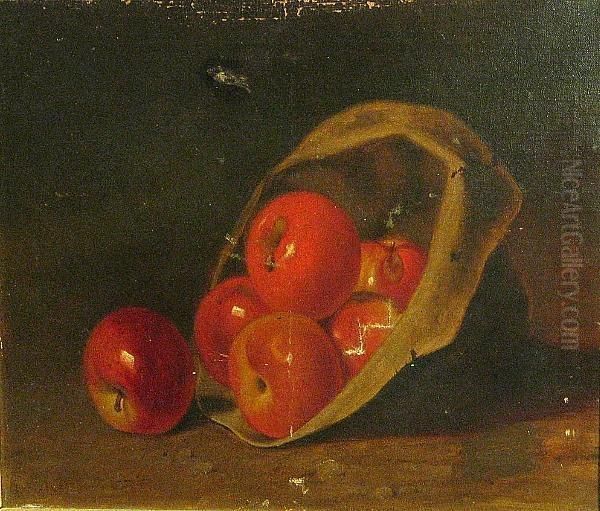 Hat Full Of Apples Oil Painting by George Harvey