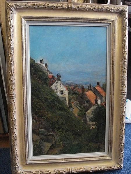 20th Century, View Of Whitby Oil Painting by George Wainwright Harvey