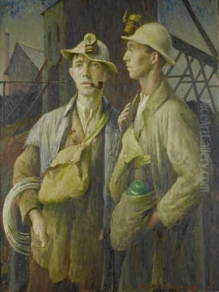 Tin Miners Oil Painting by Harvey Harold