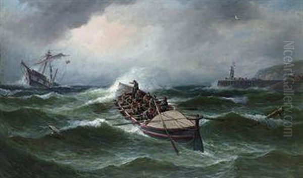 Heroes Of The Sea To The Rescue Oil Painting by John Rabone Harvey